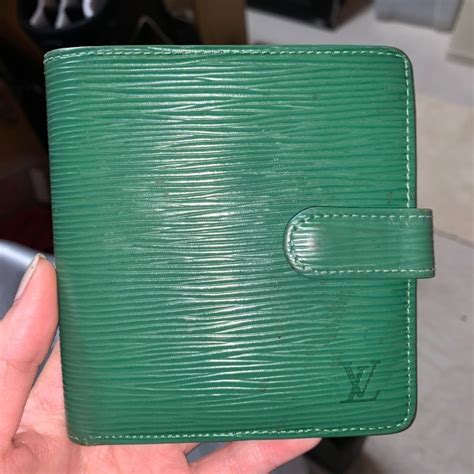 green louis vuitton wallet|louis vuitton leather wallet.